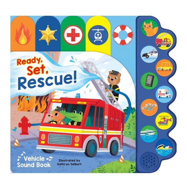Emergency Vehicles Sound Book with 10 Buttons For Children Lazada