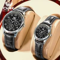 OPK Jam Tangan Pasangan Original Waterproof Quartz Movement Leather Business Fashion Luxurious Couple Watch 6012 【BYUE】