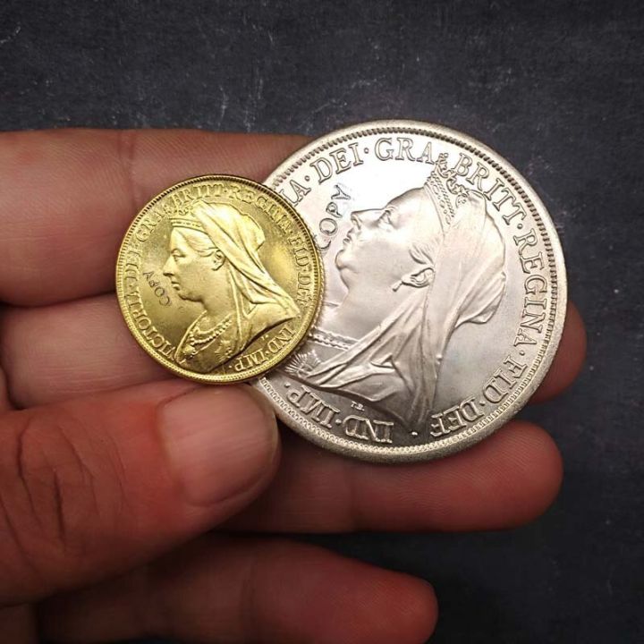 gratis-ongkir-เหรียญ2ชิ้น1887-1892เหรียญกษาปณ์จำลองราชินีวิคตอเรียของสะสมเหรียญอังกฤษ