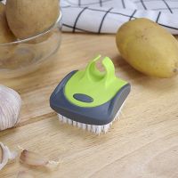 Portable Fruits Vegetables Cleaning Brush with Finger Ring Kitchen Potato Fruits Helper Scrubber Dirt Remover Kitchen Gadgets