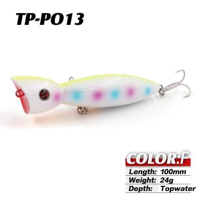 Tacklepro PO-13 ใหม่ล่อ 100 มิลลิเมตร 24 กรัมpopper topwaterตกปลารอกjerkbaitเหยื่อเทียมที่มีคุณภาพwobblersฮาร์ดเหยื่อ