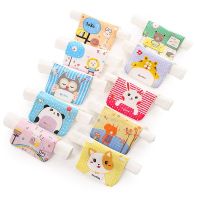 ♙ↂ۩ 5Pcs Cotton four-layer absorbent towel children breathable antiperspirant towel cartoon cushion back towel