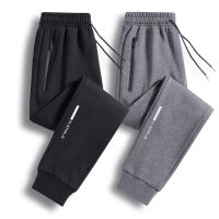 Casual Long Pants Mens Korean Version Trend Printed Long Pants Youth Loose Fitting Sports Long Pants Drawstring  Mens Long Pants  Zipper Pocket