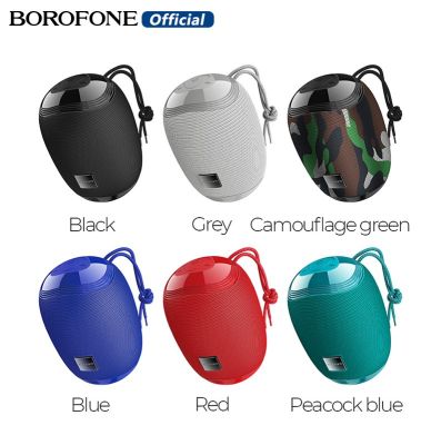 Borofone ลำโพงบลูทูธไร้สายพกพา BR6,ลำโพงมินิบลูทูธพร้อมเสียงเบสแน่นลำโพงกีฬากลางแจ้งรองรับบลูทูธ/บัตร TF/ดิสก์ U/AUX/TWS เชื่อมต่อ