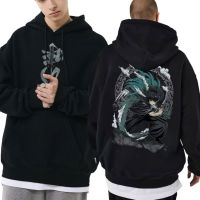 Japanese Anime Demon Slayer Tokitou Muichirou Print Hoodie Men Women Manga Black Loose Hoodies Sportswear Male Casual Sweatshirt Size Xxs-4Xl