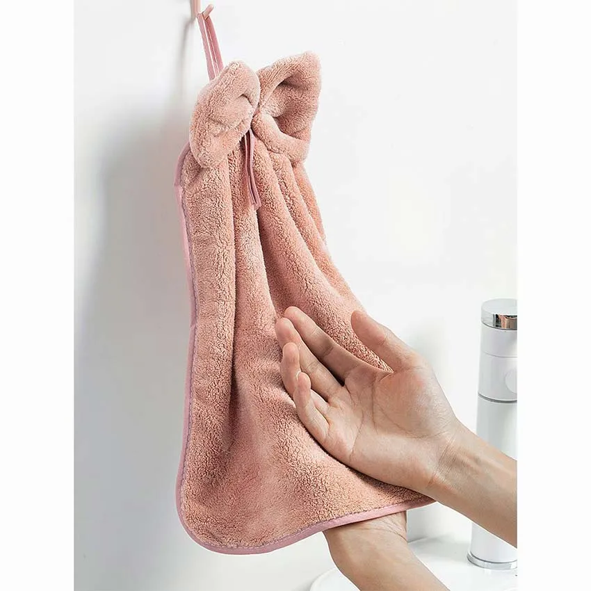 YYNKM Cute Hand Towels, Bathroom Towels With Hanging Loop, Children Hand  Towel Flower, Microfiber Coral Fleece Absorbent Hand Towel For Kitchen  Bathroom Bedroom 