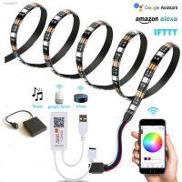 ▪❉✇ TUYA wifi Led Strip Light RGB 5050 SMD 5V Flexible Ribbon Tape USB / 4AA Battery Led Stripe Lamp Wi Fi Phone TV Backlight 1-5m