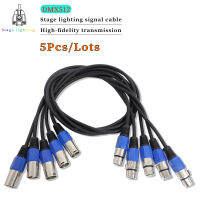 5ชิ้นล็อต DMX เคเบิ้ล XLR 1.2เมตร1.5เมตร3pin สัญญาณสายการเชื่อมต่อป้องกัน XLR ชายกับหญิงสำหรับไฟ Led ที่ตราไว้หุ้นย้ายหัว