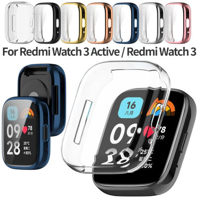เคส TPU ตัวกันกระแทกฟิล์มกันรอยป้องกันเต็มพื้นที่ของหน้าจอใหม่กรอบป้องกันสำหรับ Redmi Watch 3 Active / Redmi Watch 3