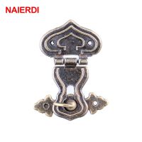 【YF】 2PCS NAIERDI Spade Design Antique Bronze Hasp Latch Jewelry Wooden Box Lock Cabinet Buckle Case Locks Handle Hardware