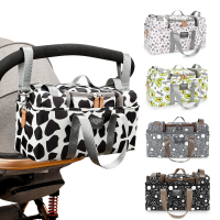 ใหม่5ชิ้น Pram รถเข็นเด็ก Organizer กระเป๋า Mummy Multifunctional พยาบาลผ้าอ้อม Pram กระเป๋าขนาดใหญ่ความจุ Carriage อุปกรณ์เสริม Travel