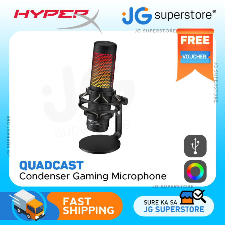 HyperX HX-MICQC-BK QuadCast, USB Condenser Gaming Microphone for