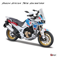 Bburago 1:18จำลองรถจักรยานยนต์ Honda Africa Twin Adventure ได้รับอนุญาตรุ่นของเล่นรถของขวัญ Collection