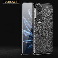 Lereach เคส TPU คลาสสิกน้ำหนักเบาสำหรับ Honor 90 Pro Lite 90pro ,เคสโทรศัพท์ฝาหลังหนังลายลิ้นจี่กันรอยนิ้วมือ