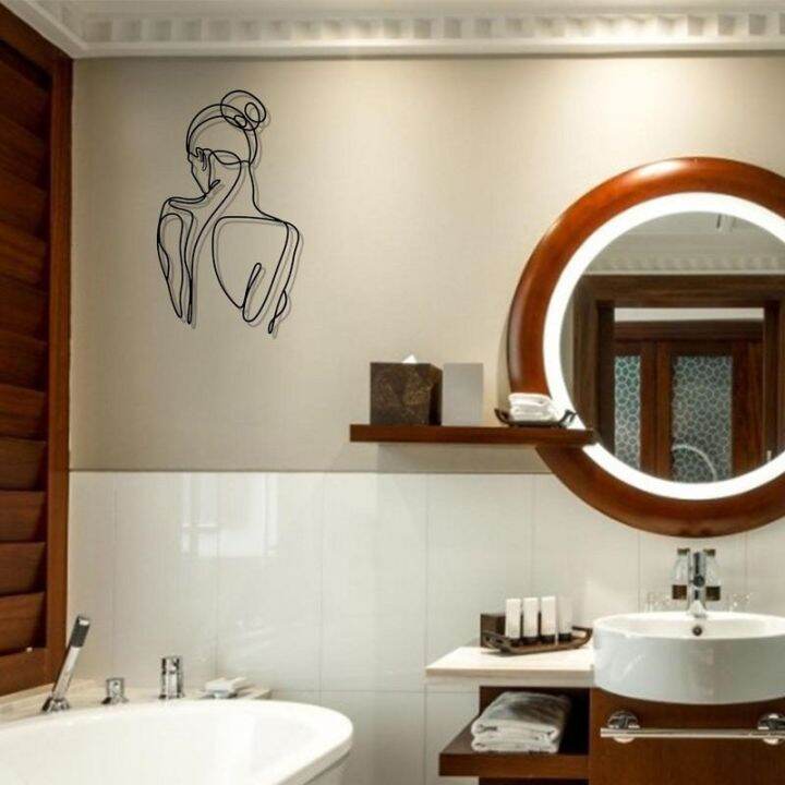 line-art-wall-decor-bathroom-art-wall-decor-thick-real-metal-minimalist-wall-art-metal-wall-art-decor-modern-abstract-female-bod