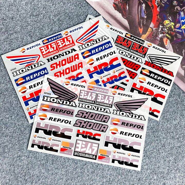 Honda HRC Reflective Motorcross Motorcycle racing development Stickers