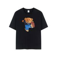 SUMMER [ส่งเร็วพิเศษ!] Li เสื้อยืด cotton100% สกรีนBear OMG (พร้อมส่ง) TS3 Bear OMG