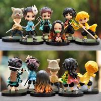 【cw】Q Version 6 Model Kimetsu No Yaiba Stove Door Tanjirou Nezuko Mouth Ping Yi Zhi Help My Wife Shan Yi Handmade Toy Ornaments 【hot】