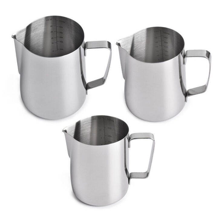 350ml-600ml-900ml-350ml-600ml-900ml-coffee-milk-frothing-jug-latte-art-milk-frother-pitcher-stainless-steel-measurement-jug-espresso-barista-tool-coffee-accessories-silver-color-with-scale-cylinder-mi