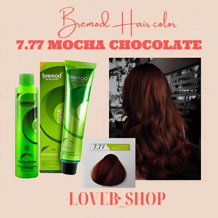 7.77 MOCHA CHOCOLATE BREMOD HAIR COLOR SET WITH OXIDIZER CREAM Lazada PH