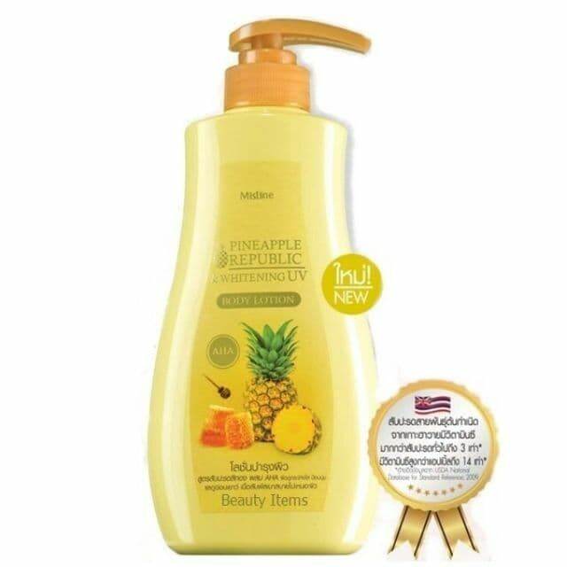 mistine-pineapple-republic-and-whitening-uv-body-lotion-400-ml-มิสทีน-ไพน์แอปเปิ้ล-รีพับบลิค-แอนด์-ไวท์เทนนิ่ง-ยูวี