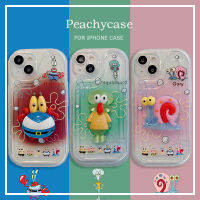 3D เคสรองรับการกระแทกลายการ์ตูนน่ารักสำหรับ iPhone 14 13 12 Pro Max 11 Xr Xs X 7 8 Plus ฝาหลัง TPU แบบนิ่มกันกระแทก