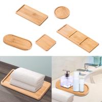 Wooden Vanity Tray Serving Tray Soap Dispenser Tray Soap Holder Vanity Plate Bathroom Tray for Kitchen Sink Bathroom Home