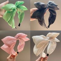 High Cranial Roof Hair Bundle Solid Color Everything Goes Together Bow Tie Sweet Wide Edge Cute