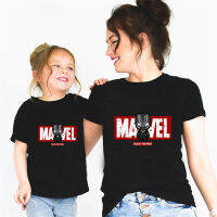 New Family T-Shirt Marvel Cartoon Short Sleeve Women Tshirt Uni Cotton Soft Casual Baby Girl Clothes Kawaii Funny