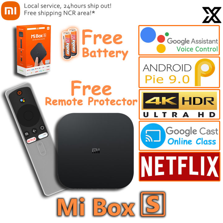  Xiaomi Mi Box S 4K HDR Android TV Remote Streaming