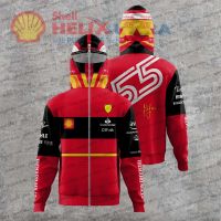 Most popular racing clothes Full zipper cardigan sweater New F1 racing jersey Extreme sports Red motorcade Formula One street mens coat big edition clothin