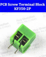 จัดส่งฟรีใหม่ KF350 2Pin 3.5มิลลิเมตรสีเขียว PCB สกรูขั้วต่อบล็อก