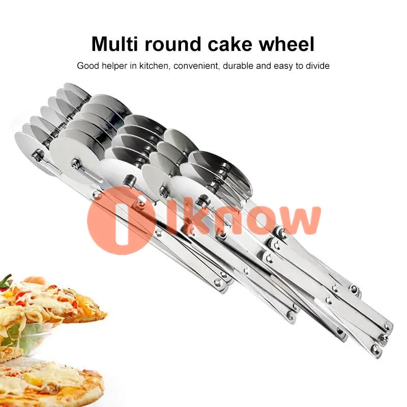 5 Wheels Cutter Dough Divider Side Pasta Knife Flexible Roller