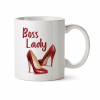 Boss Lady with Red High Heels Funny Coffee Mug