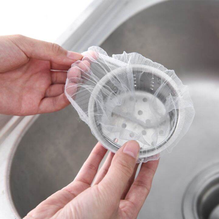 100pcs-disposable-kitchen-sink-filters-sewer-drain-anti-blocking-garbage-bag-pool-leak-mesh-bag-mesh-strainer-sink-garbage-net