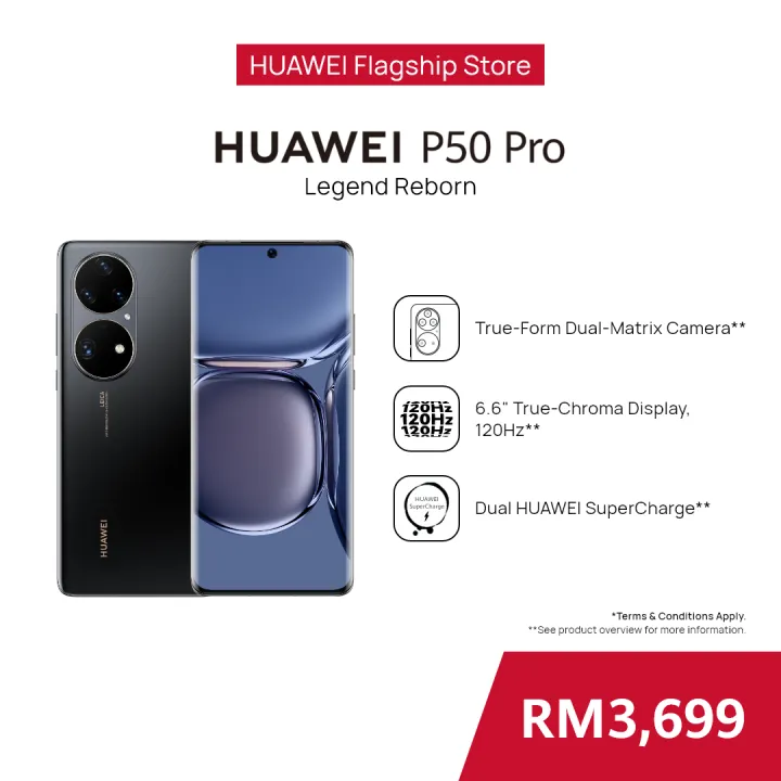 [Pre-Order, ETA 3rd June] HUAWEI P50 Pro Smartphone | True-Form Dual-Matrix Camera | 6.6" True-Chroma Display, 120Hz | Dual HUAWEI SuperCharge| Free Band 6, Free Shipping