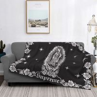 Christian Virgin Mary Flannel Throw Blankets Saviour Blanket for Home Office Lightweight Thin Bedding Throw Queen King Twin Size