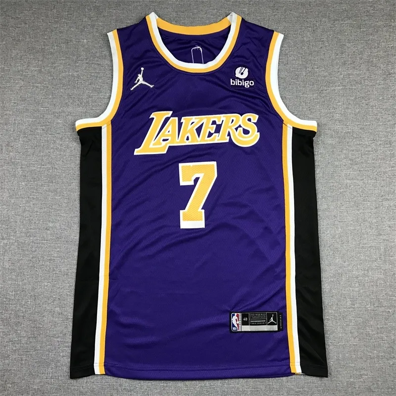 75th Anniversary Los Angeles Lakers Purple #7 NBA Jersey-311,Los