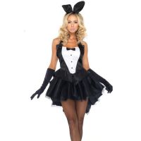 Women Sexy Halloween Bunny Girl Cosplay Costume Bar Stage Nightclub Party Tuxedo Rabbit Carnival Fancy Dress Up Party Dresses