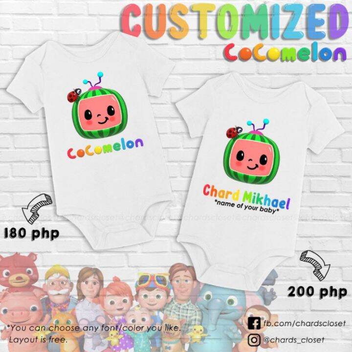 Customized Cocomelon Theme Print on Baby Onesie | Lazada PH