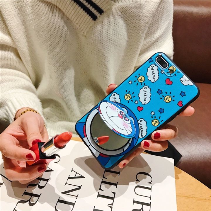 เคส-xiaomi-mi-redmi-note-10-10s-9-9s-9a-9t-8-7-pro-poco-m3-x3-nfc-redminote-note10-note10s-note9-note7-3d-cute-cartoon-pattern-soft-case-cover-mirror-holder