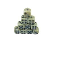 【LZ】 10 pces 16mm multi cor seis face ponto d6 pérola listra jogando jogos jogo de dados opacos para bar pub clube festa tabuleiro