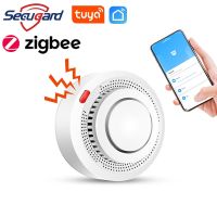 Tuya Zigbee Smoke Detector Fire Sensor 85db Sound Alarm Smokehouse Combination APP Control Smart Home Security System Household Security Systems