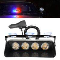 12 LED Strobe Lights Interior Sunshield Hazard Flashing Warning Police Light for Vehicle Trucks Firefighter D0UC