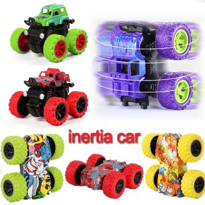 Toys Car Four-wheel Drive Off-road Vehicle Stunt Dump Cars Double-Side Inertia Car Boy Toy Car Pull Back Kids Toy Gift