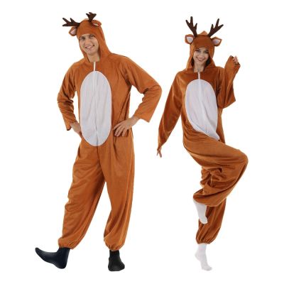 [COD] 2021 new one-piece suit funny party stage props bar shopping mall reindeer outfit