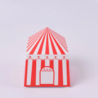 20pcs Striped Boxes Circus Party Cartoon Tent Paper Candy Box Kids Birthday Party Decorations Favors Gift Box Baby Shower