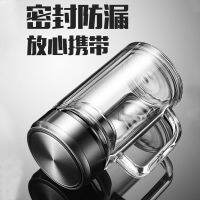 Office thermos cup tea cup coffee cup with handle 【办公保温杯 茶水杯 咖啡杯 带手柄】双层玻璃杯隔热带把手办公泡茶杯男士水杯高档带盖透明杯子定制