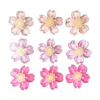 30pcs Cherry Blossoms Push Pins Resin Push Pins Drawing Photo Wall Studs Push Pins Flower Shape Thumbtack