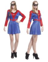 CP164 ชุดผู้หญิง ชุดสไปเดอร์แมน สไปเดอร์แมน ไอ้แมงมุม Dress for Woman Spider man Spiderman Suit Superhero Costume Party Movie Cosplay Fancy Outfit